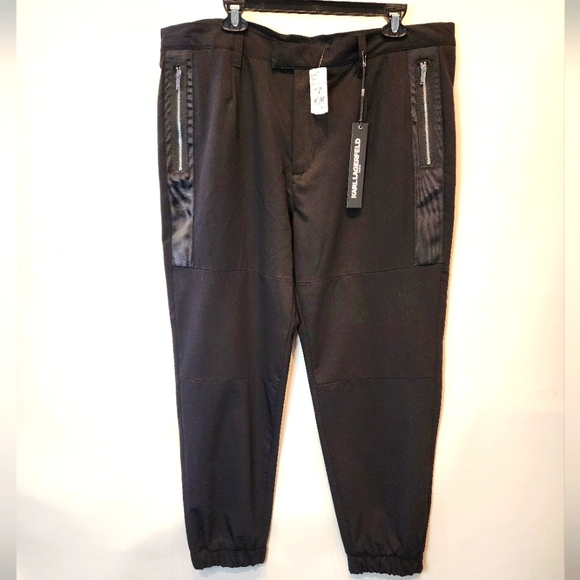 Karl Lagerfeld Other - Karl Lagerfeld Paris New Men's Black Cargo Pants NWT Zippers Size 38